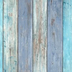 Tapete Vlies Vintage Holz-Optik Blau Braun 10200-08 -Fashion Home Wallpaper Store Tapete Vlies Vintage Holz Optik blau braun 10200 08 63209921 3