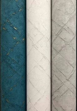 A.S. Creation Tapete Vlies Abstrakt Karo Blau Gold 36881-5 -Fashion Home Wallpaper Store Tapete Vlies abstrakt Raute blau gold 36881 5 190800 4