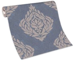 Tapete Vlies 10060-44 Ornamente Barock Blau Beige