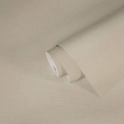 A.S. Creation Tapete Vlies Einfarbig Leinen Creme-beige 38712-3