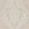 Textiltapete Blattornament Grau Beige Glanz 086354 -Fashion Home Wallpaper Store Textiltapete Blattornament grau beige Glanz 086354 193859