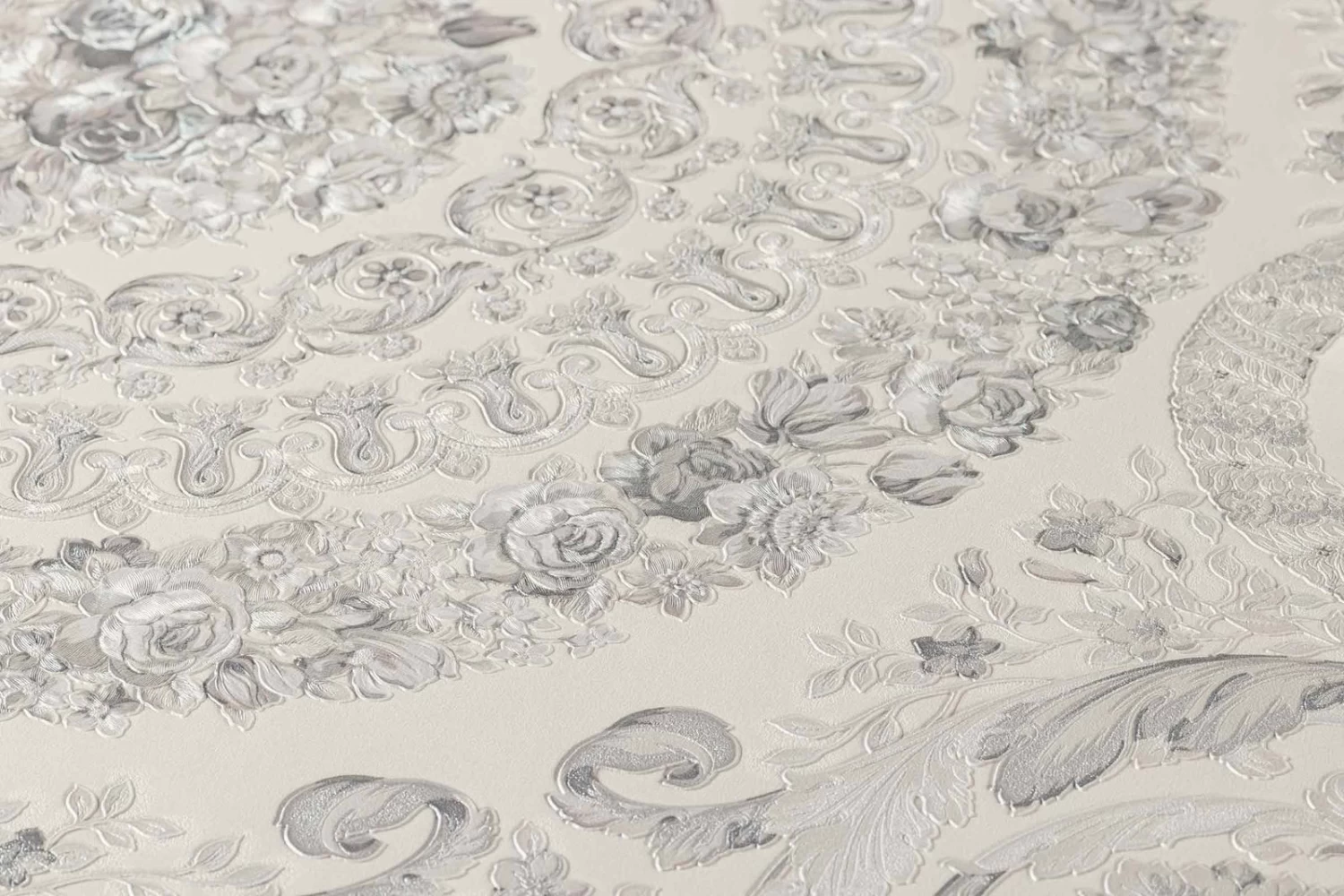 Versace Home Tapete Kacheln Grau Silber Metallic 370555 4 Versace Home Tapete Kacheln Grau Silber Metallic 370555 – Bild 2