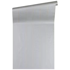 Versace Home Tapete Streifen Grau Gold Glanz 93524-5 -Fashion Home Wallpaper Store Versace Home Tapete Streifen grau gold Glanz 93524