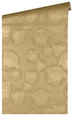 Versace Vliestapete 38461-1 Medusa Gold -Fashion Home Wallpaper Store Versace Vliestapete 38461 1 Medusa Gold 63213718 2