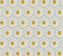 A.S. Creation Vlies Tapete Waben Optik Creme Grau AS Creation 35899-3