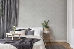 A.S. Creation Vliestapete 385987 Struktur Grau Silber Metallic