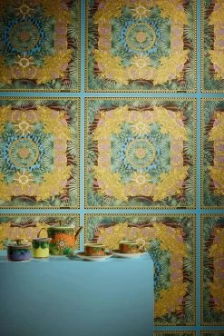 Versace Vliestapete 38703-1 Fliesen Tropsich Grün Bunt -Fashion Home Wallpaper Store Vliestapete 38703 1 Fliesen Tropsich Gruen Bunt VERSACE Home Tapete 63213737 2