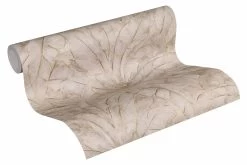 Vliestapete Blätter Tropisch Taupe Gold Glanz 36927-5 -Fashion Home Wallpaper Store Vliestapete Blaetter Farn graubraun gold Glanz 36927 5 191365 2