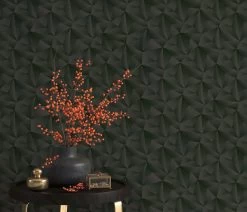 Vliestapete Dreiecke 3D Erismann 10106-15 Anthrazit -Fashion Home Wallpaper Store Vliestapete Dreieck 3 D Erismann beige gold schwarz 63213837 10