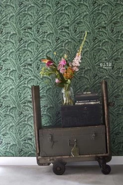 Neu eingetroffen -Fashion Home Wallpaper Store Vliestapete Dschungelwald gruen schwarz 038985 193252 1