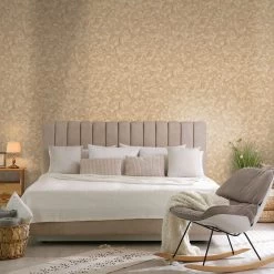 Vliestapete Elle 3D-Effekt Uni Gold Metallic 10329-30