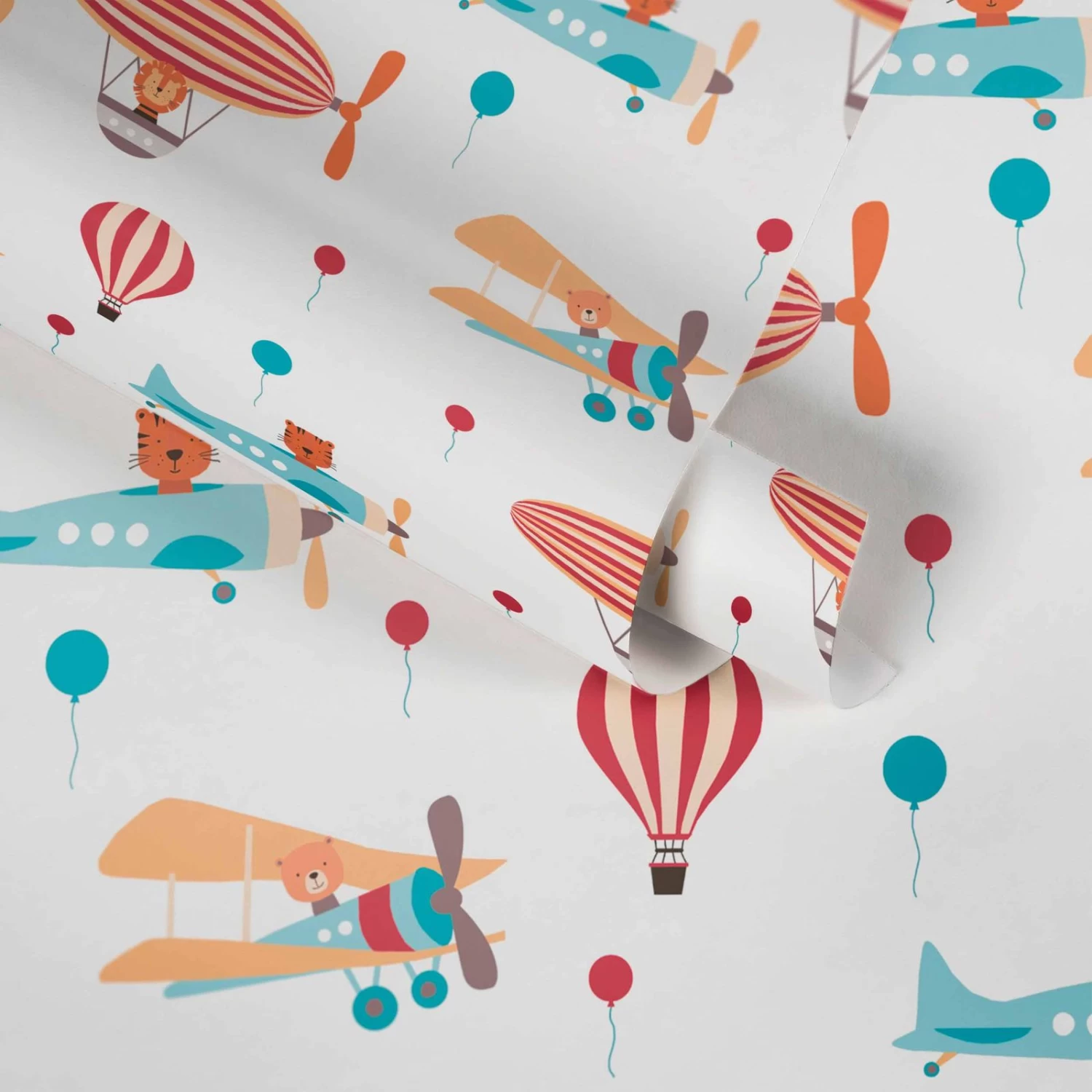A.S. Creation Vliestapete Kinder Tiere Flugzeug Bunt Weiß 38126-1 4 A.S. Creation Vliestapete Kinder Tiere Flugzeug Bunt Weiß 38126-1 – Bild 2
