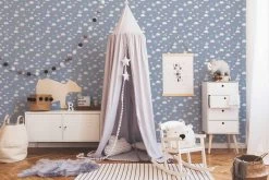 A.S. Creation Vliestapete Kinder Wolken Mond Sterne Grau Blau 38125-2 -Fashion Home Wallpaper Store Vliestapete Kinder Wolken Mond Sterne grau blau 38125 2 63208442 2