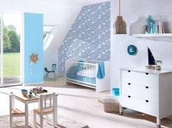 A.S. Creation Vliestapete Kinder Wolken Mond Sterne Grau Blau 38125-2 -Fashion Home Wallpaper Store Vliestapete Kinder Wolken Mond Sterne grau blau 38125 2 63208442 3
