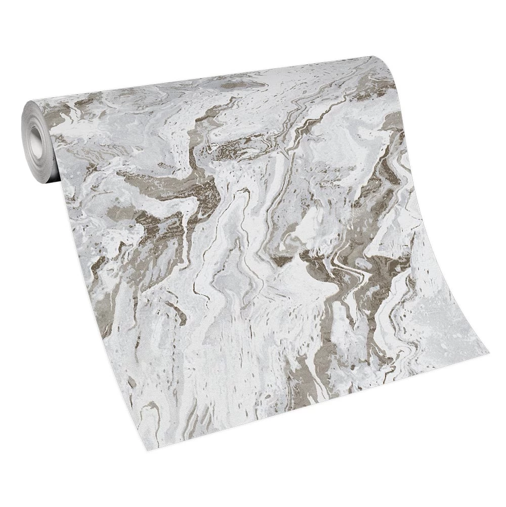 Vliestapete Marmor Optik Grau Weiß Gold Metallic 10318-10 6 Vliestapete Marmor Optik Grau Weiß Gold Metallic 10318-10 – Bild 4