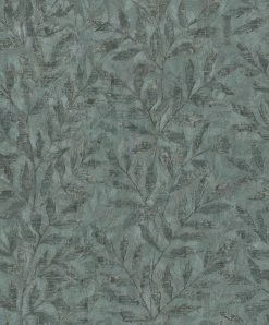 Rasch Vliestapete 315042 Blattmuster Grün Gold Metallic