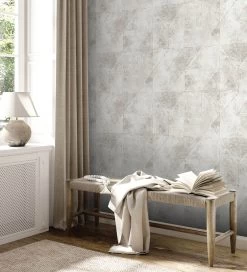 A.S. Creation Vliestapete Grafik Betonoptik Weiß Silber Metallic 38976-3 -Fashion Home Wallpaper Store Vliestapete Rauten Muster Weiss Silber Metallic 38976 3 63216921 2
