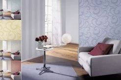 Vliestapete Streifen Weiss Patent Decor 3D 9437 -Fashion Home Wallpaper Store Vliestapete ueberstreichbar Streifen weiss Patent