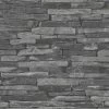 A.S. Creation Vlies Tapete Steinoptik Naturstein Grau Schwarz 9142-24 -Fashion Home Wallpaper Store Wood n Stone Tapete AS Vliestapete Natur 9 1