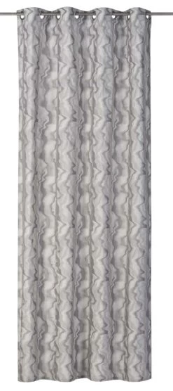 Ösenschal Moiré Blickdicht Wellen Hellgrau 199050