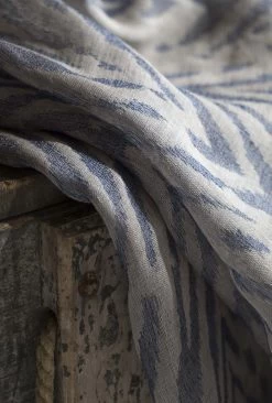 Ösenschal Safari Blickdicht Gestreift Blau 199159 -Fashion Home Wallpaper Store oesenschal Safari blickdicht Gestreift blau 1991 5